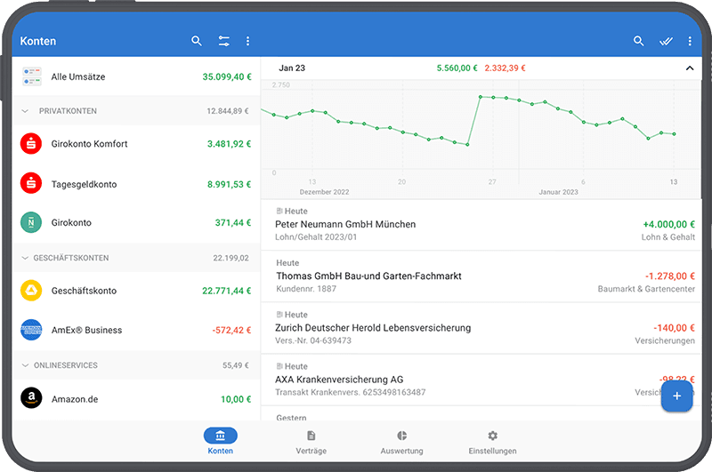 Screenshot of the app Outbank
